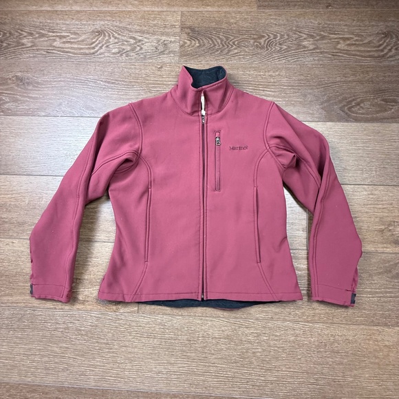 Marmot Jackets & Blazers - Marmot Women's SoftShell Zip Front Jacket Burgundy Insulated Fall Sz M